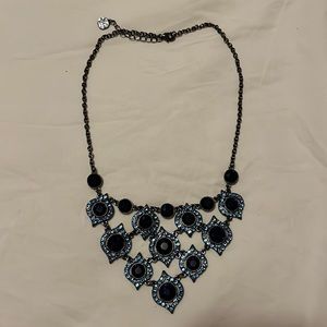 Navy statement necklace